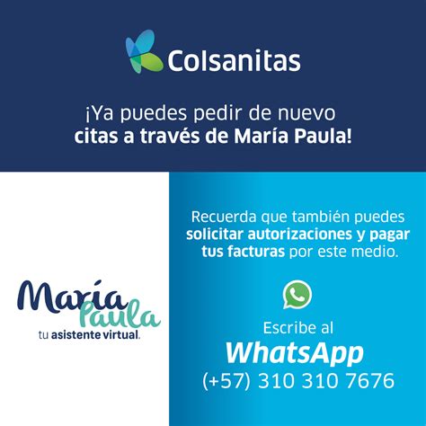 asistente virtual colsanitas|María Paula 